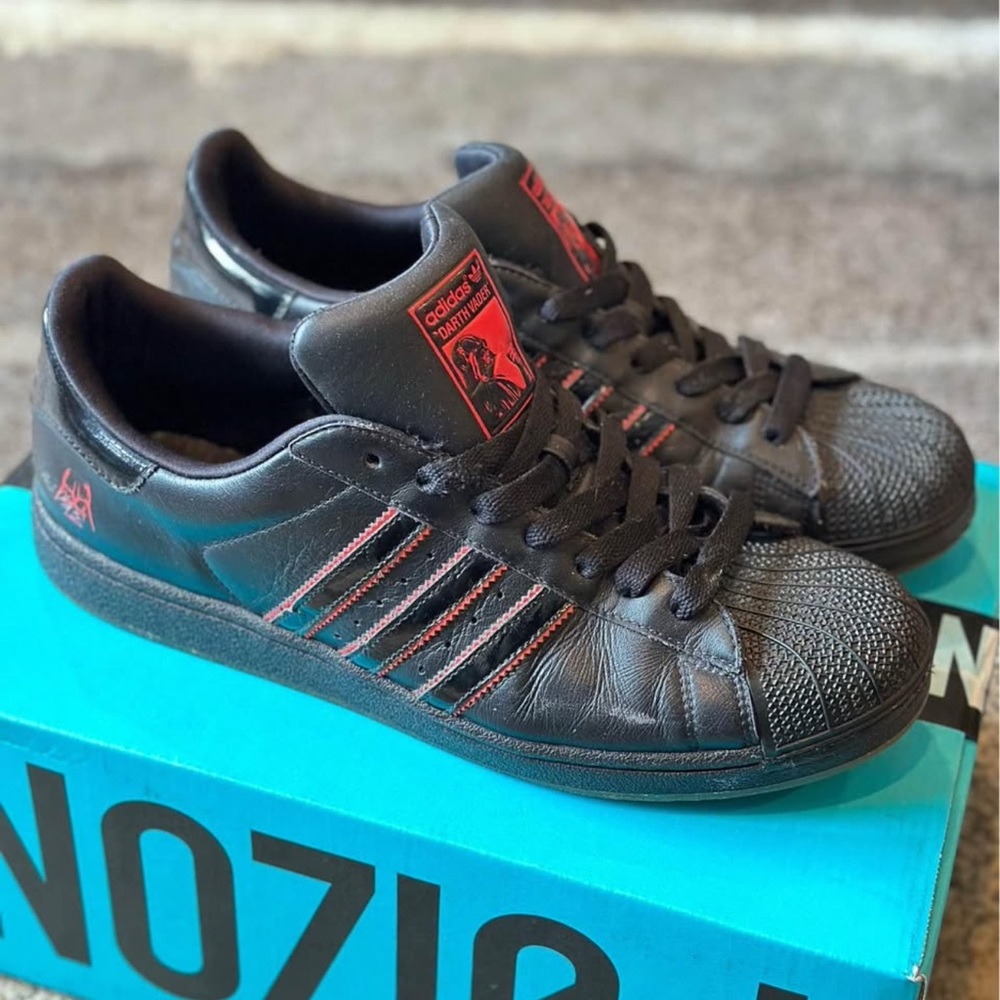 2010 Rare Vintage Adidas Superstar Darth Vader Star Wars Sneakers Mens Size 11